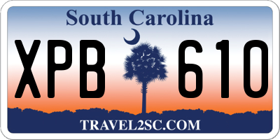 SC license plate XPB610