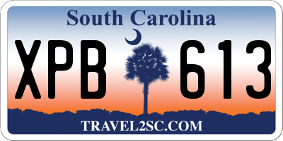 SC license plate XPB613