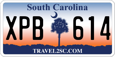 SC license plate XPB614