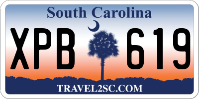 SC license plate XPB619