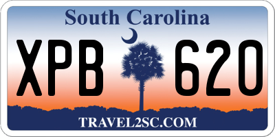 SC license plate XPB620