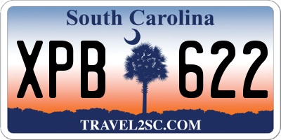 SC license plate XPB622
