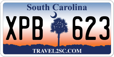 SC license plate XPB623