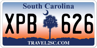 SC license plate XPB626