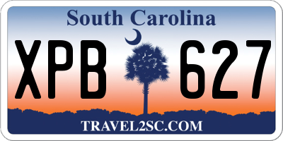 SC license plate XPB627