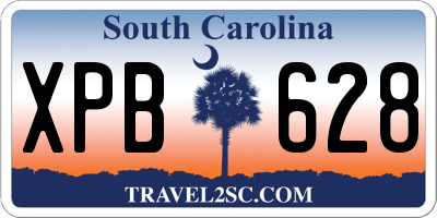 SC license plate XPB628