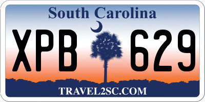 SC license plate XPB629