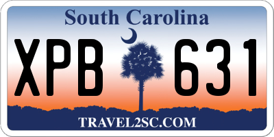 SC license plate XPB631