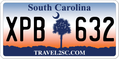 SC license plate XPB632