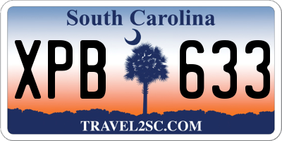 SC license plate XPB633