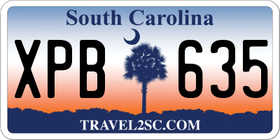 SC license plate XPB635