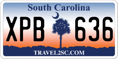 SC license plate XPB636