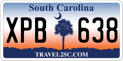 SC license plate XPB638