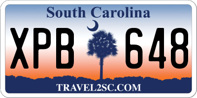 SC license plate XPB648