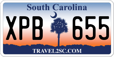 SC license plate XPB655