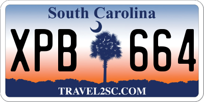 SC license plate XPB664
