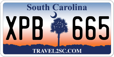 SC license plate XPB665