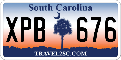 SC license plate XPB676