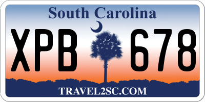 SC license plate XPB678