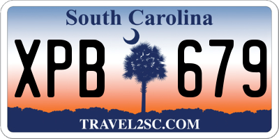 SC license plate XPB679