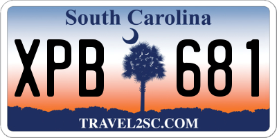 SC license plate XPB681