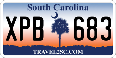 SC license plate XPB683
