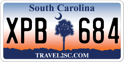 SC license plate XPB684