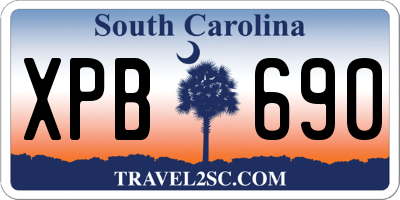 SC license plate XPB690