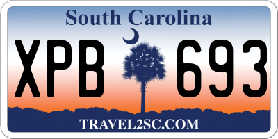 SC license plate XPB693