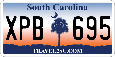 SC license plate XPB695