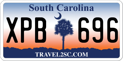 SC license plate XPB696