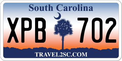 SC license plate XPB702