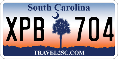 SC license plate XPB704