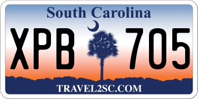 SC license plate XPB705