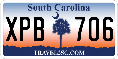 SC license plate XPB706