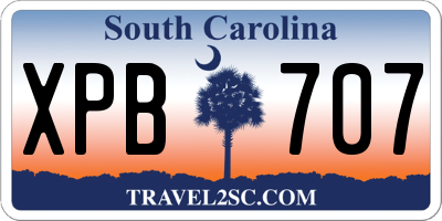 SC license plate XPB707