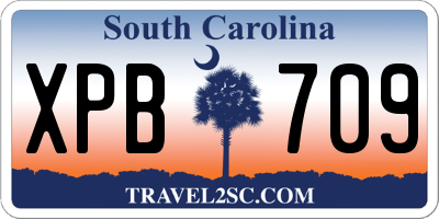 SC license plate XPB709