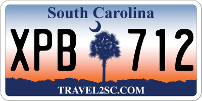 SC license plate XPB712