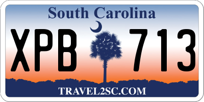 SC license plate XPB713