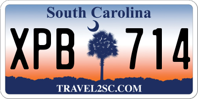 SC license plate XPB714