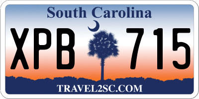 SC license plate XPB715