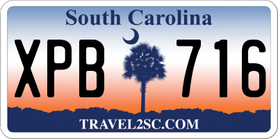 SC license plate XPB716