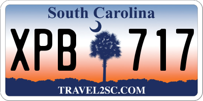 SC license plate XPB717