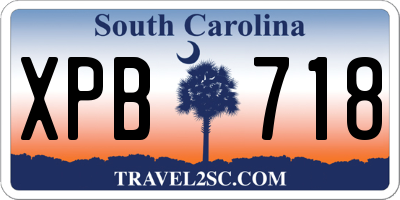 SC license plate XPB718