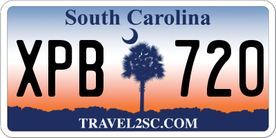 SC license plate XPB720