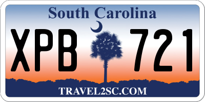 SC license plate XPB721