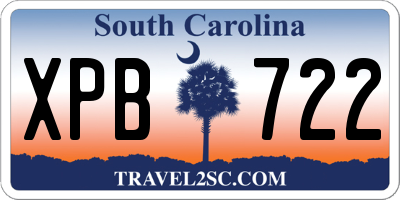 SC license plate XPB722