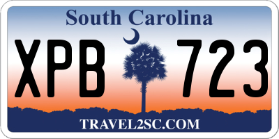 SC license plate XPB723