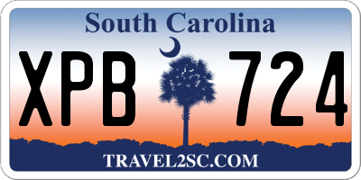 SC license plate XPB724
