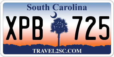 SC license plate XPB725